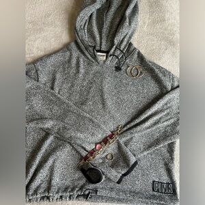 PINK Victoria's Secret Black and Gray Men's Sweater